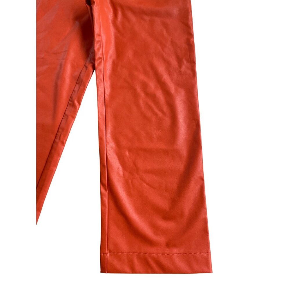 Anthropologie Maeve Women's 23 Colette High rise Wide leg Orange Crop pant - Picture 4 of 11